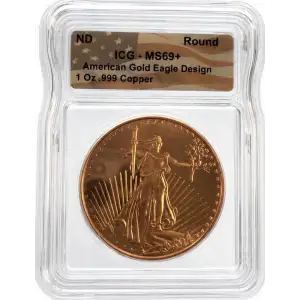 NO DATE - 1oz American Eagle Design Copper Round - ANY GRADE (S11A)