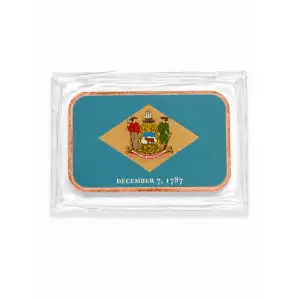 1 Oz Copper Bar Deleware State Flag (2)