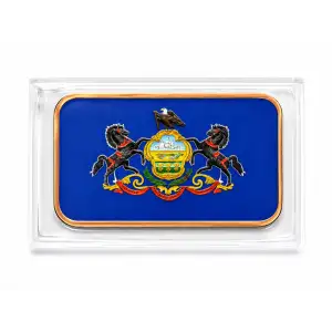 1 Oz Copper Bar Pennsylvania State Flag (2)