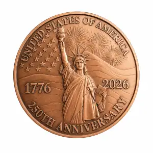 1 oz Round Copper 250th Anniversary