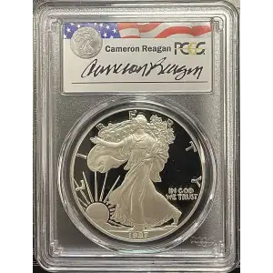 1987(S) - 1oz Silver Eagle Reagan Legacy Series - S$1 PCGS PR69DCAM (D11-B14)