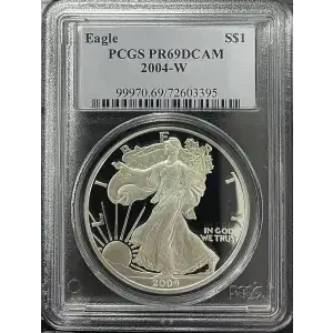 2004(W) - 1oz Silver Eagle - S$1 PCGS PR69DCAM (D11-B17)