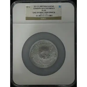 2012 - 5oz G. Britain S10PND - London 2012 Olympics - NGC PF69 (D-8)