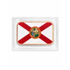 1 Oz Copper Bar Florida State Flag  (2)