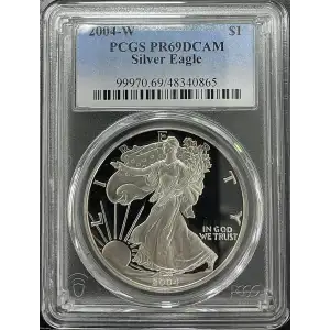 2004(W) - 1oz Silver Eagle - S$1 PCGS PR69DCAM (D11-B17)