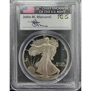 1989(S) - 1oz Silver Eagle - S$1 PCGS PR69DCAM (D11-B14)