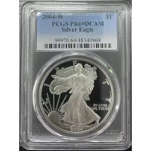 2004(W) - 1oz Silver Eagle - S$1 PCGS PR69DCAM (D11-B17)