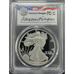 2007(W) - 1oz Silver Eagle Reagan Legacy Series - S$1 PCGS PR69DCAM (D11-B14)