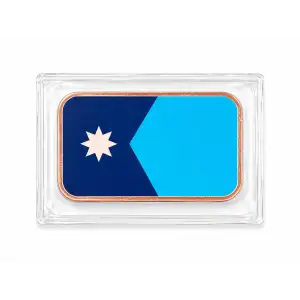 1 Oz Copper Bar Minnesota State Flag  (2)