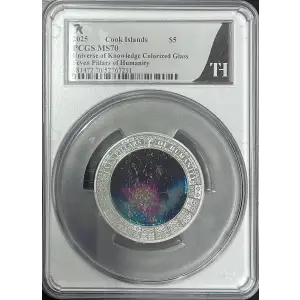 2025 2oz Silver Cook Islands S$5 Seven Pillars of Humanity PCGS MS70 (D-8)