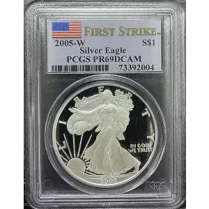 2005(W) - 1oz Silver Eagle First Strike - S$1 PCGS PR69DCAM (D11-B14)