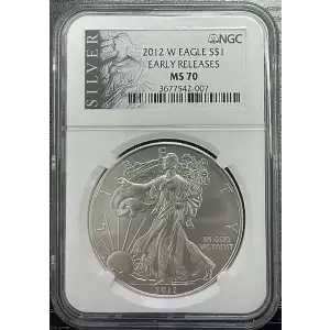2012 W BURNISHED SILVER EAGLE EARLY RELEASES