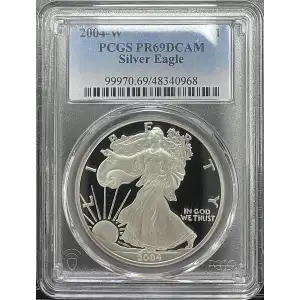 2004(W) - 1oz Silver Eagle - S$1 PCGS PR69DCAM (D11-B17)
