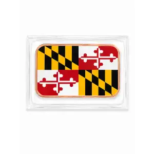 1 Oz Copper Bar Maryland State Flag (2)