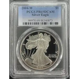 2004(W) - 1oz Silver Eagle - S$1 PCGS PR69DCAM (D11-B17)