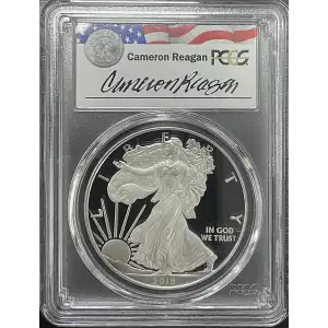 2018(W) - 1oz Silver Eagle Reagan Legacy Series - S$1 PCGS PR69DCAM (D11-B17)