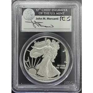 2011(W) - 1oz Silver Eagle 25th Ann. First Strike - S$1 PCGS PR70DCAM (D11-B14)
