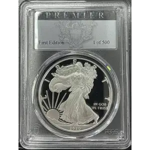 2020(S) - 1oz Silver Eagle Premier First Edition - S$1 PCGS PR70DCAM (D11-B17)
