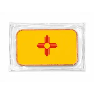 1 Oz Copper Bar New Mexico State Flag (2)