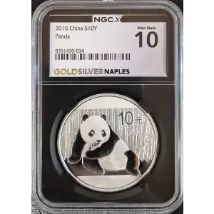 2015 China S10Y Panda MS 70 (Storage 12A)