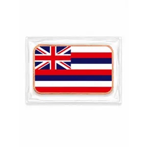 1 Oz Copper Bar Hawaii State Flag (2)