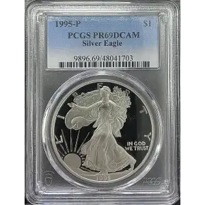 1995(P) - 1oz Silver Eagle - S$1 PCGS PR69DCAM (D11-B14)
