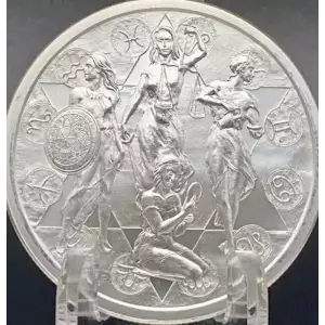 1 oz Silver GSM Silver Shields Zodiac Virtues (2)