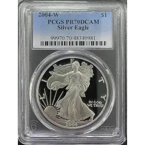 2004(W) - 1oz Silver Eagle - S$1 PCGS PR70DCAM (D11-B15) (2)