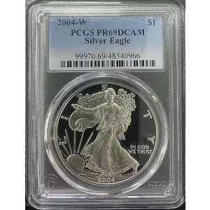 2004(W) - 1oz Silver Eagle - S$1 PCGS PR69DCAM (D11-B17)