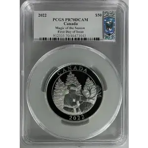 2022 - 3oz Magic of the Season Silver Coin - Canada S$50 - PCGS PR70DCAM (D-14)