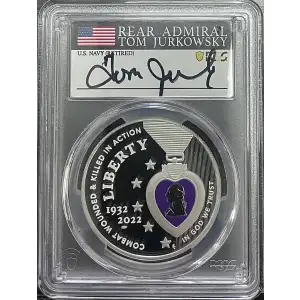 2022(W) 0.859oz National Purple Heart Hall of Honor S$1 PCGS PR69DCAM (D11-B19)