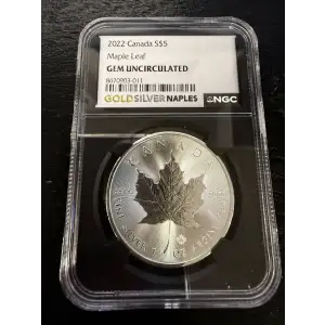 2022 CANADA MAPLE LEAF S$5 Gem Uncirculated (S19A-B27)