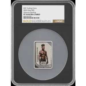 UFC Trading Coins 2024 1oz Niue S$2 Aljamain Sterling PF70 (D-2)