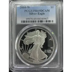 2004(W) - 1oz Silver Eagle - S$1 PCGS PR69DCAM (D11-B17)