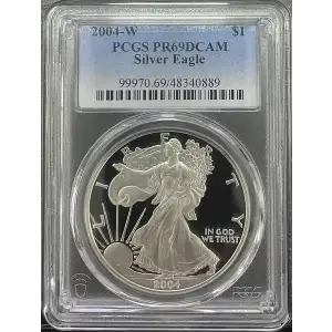2004(W) - 1oz Silver Eagle - S$1 PCGS PR69DCAM (D11-B17)