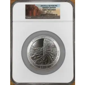 2010 5oz SILVER 25C GRAND CANYON EARLY RELEASES MS69 (D-7)