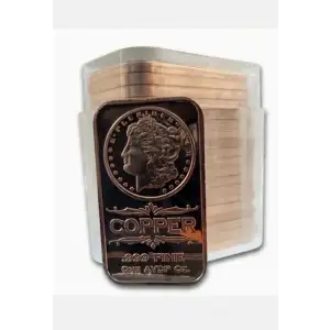 Tube of 20x 1 oz Copper Morgan Dollar Bar (2)