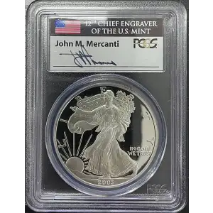 2003(W) - 1oz Silver Eagle - S$1 PCGS PR69DCAM (D11-B17)