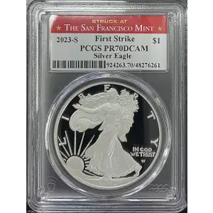 2023(S) - 1oz Silver Eagle First Strike - S$1 PCGS PR70DCAM (D11-B15)