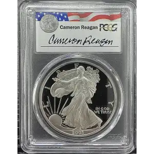 2003(W) - 1oz Silver Eagle Reagan Legacy Series - S$1 PCGS PR69DCAM (D11-B17)