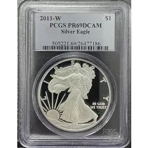 2011(W) - 1oz Silver Eagle - S$1 PCGS PR69DCAM (D11-B14)