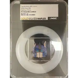 2024 Niue S$2 Transformers 40th Anniv. Optimus Prime PF70 (OB-1)