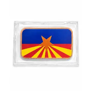 1 Oz Copper Bar Arizona State Flag  (2)