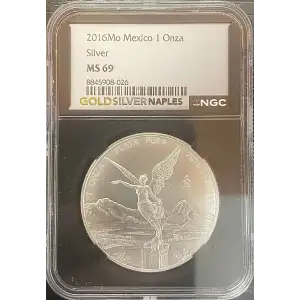 2016 - Mexico 1 Onza Libertad - 1oz Silver - MS69 (Storage 11A) (2)