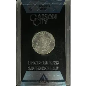 1884(CC) - 0.77oz Morgan Silver Dollar - GSA Holder ANACS MS63 (D-8)
