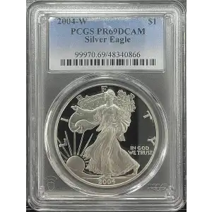 2004(W) - 1oz Silver Eagle - S$1 PCGS PR69DCAM (D11-B17)