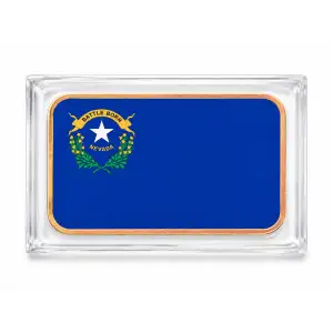 1 Oz Copper Bar Nevada State Flag (2)