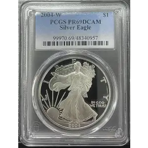 2004(W) - 1oz Silver Eagle - S$1 PCGS PR69DCAM (D11-B17)