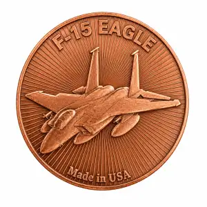 1 oz Copper Fighter Jet-F15 Eagle