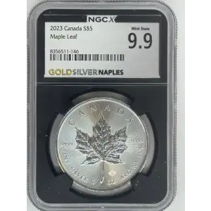 2023 - 1oz Silver Male Leaf - NGC MS69 (mixed Label) (2)
